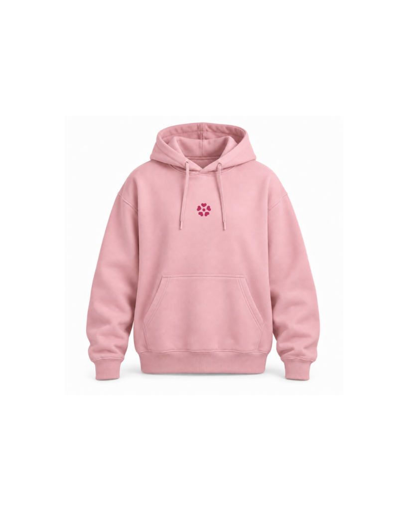 Bluza z kapturem różowa